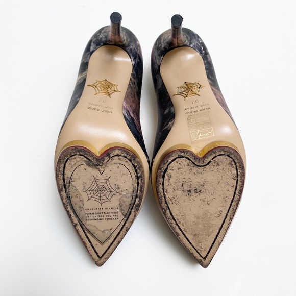 Sz37 / Charlotte Olympia Metallic Platform Pumps - Picture 10 of 13